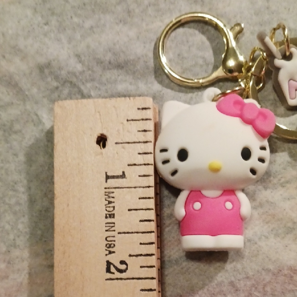 Pink Kitty Keychain with Strap - Picture 3 of 7